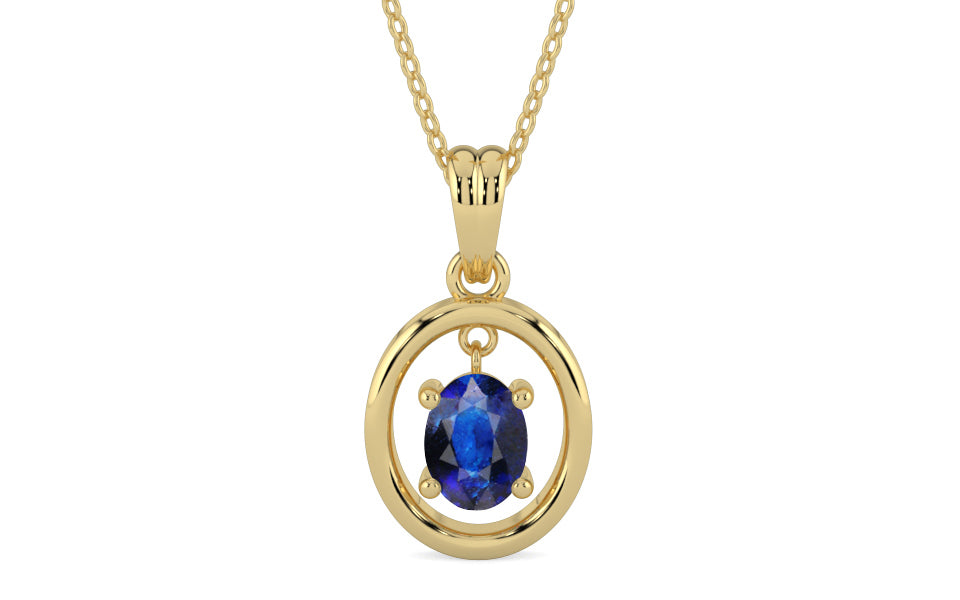 Ashtadhatu Thailand Blue Sapphire Pendant Rare Quality (P2)