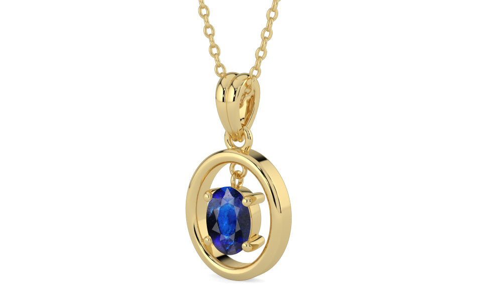 Ashtadhatu Thailand Blue Sapphire Pendant Rare Quality (P2)