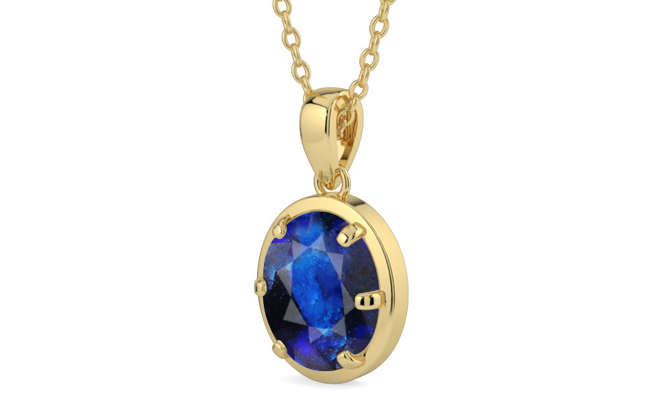 Ashtadhatu Thailand Blue Sapphire Pendant Rare Quality (P8)