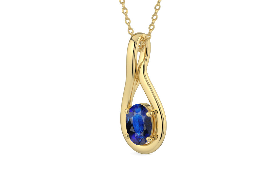 Ashtadhatu Thailand Blue Sapphire Pendant Rare Quality (P9)