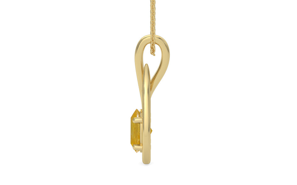 Ashtadhatu Thailand Yellow Sapphire Pendant Fine Quality (P9)