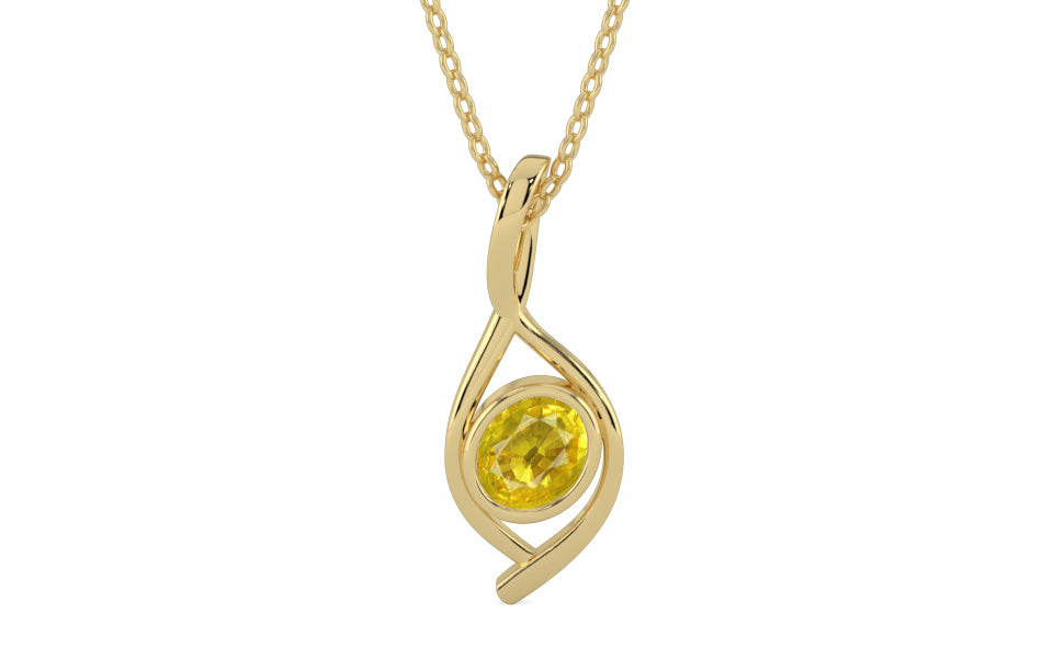 Ashtadhatu Thailand Yellow Sapphire Pendant Limited Quality (P1)