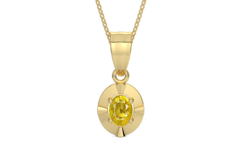 Ashtadhatu Thailand Yellow Sapphire Pendant Limited Quality (P11)