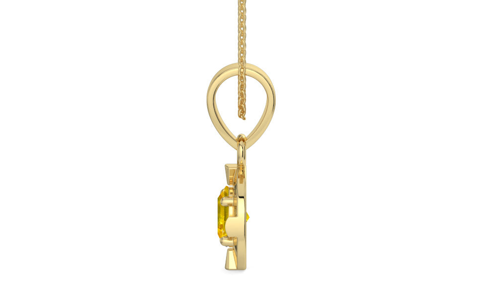 Ashtadhatu Thailand Yellow Sapphire Pendant Limited Quality (P11)