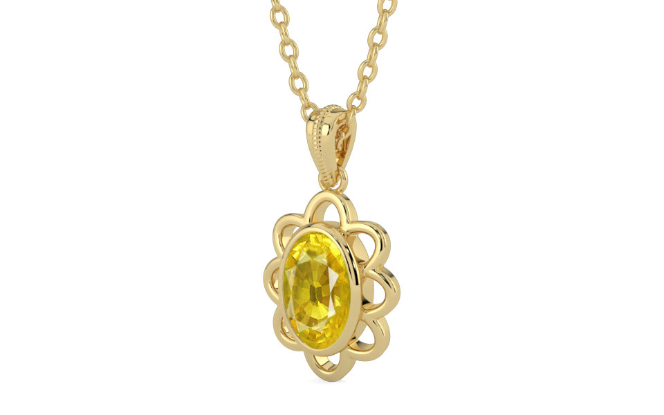 Ashtadhatu Thailand Yellow Sapphire Pendant Limited Quality (P3)