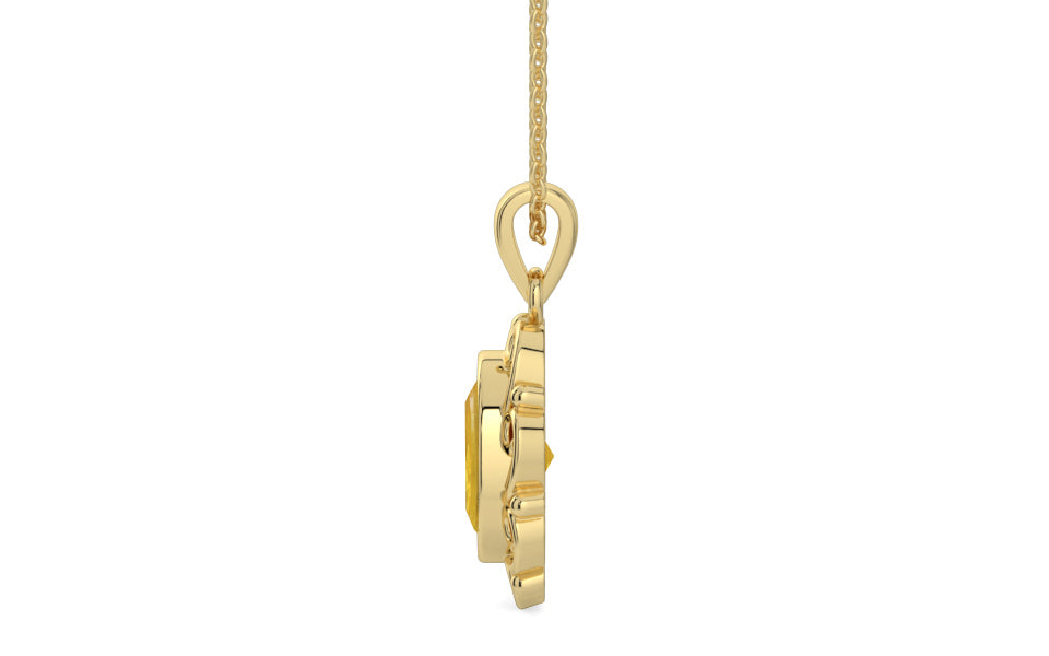 Ashtadhatu Thailand Yellow Sapphire Pendant Prime Quality (P5)