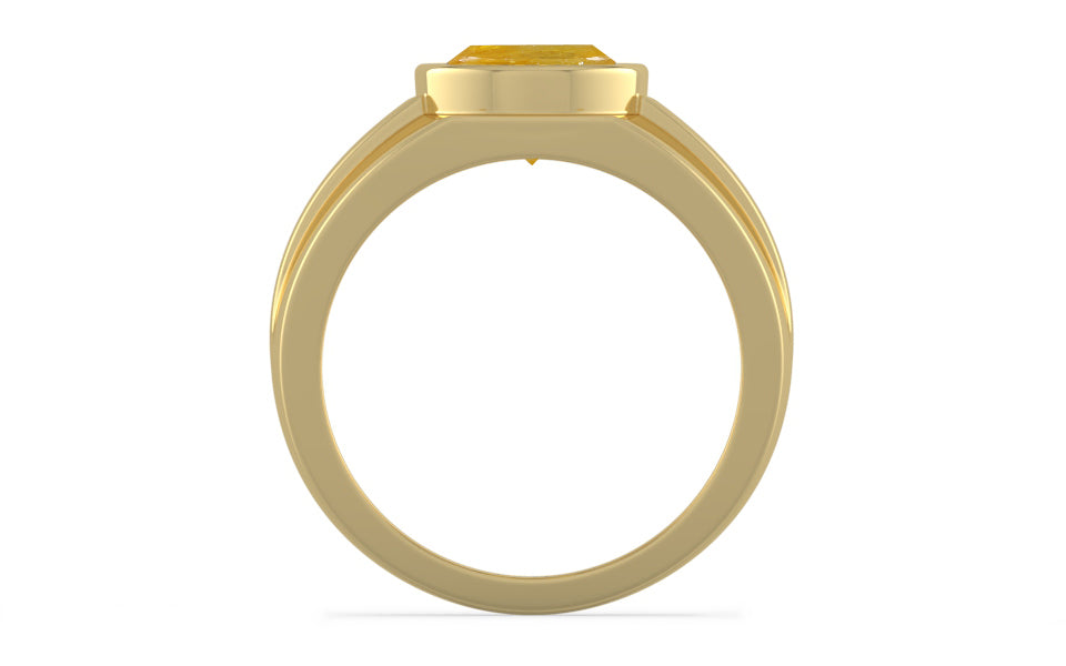 Ashtadhatu Thailand Yellow Sapphire Ring Fine Quality (R1)
