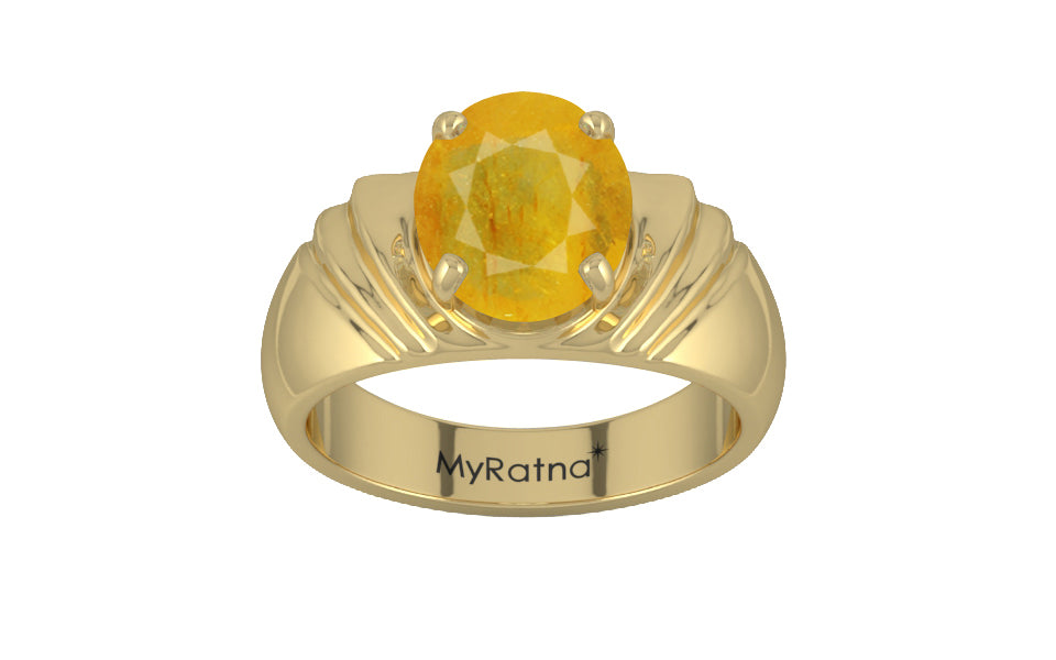 Ashtadhatu Thailand Yellow Sapphire Ring Fine Quality (R4)