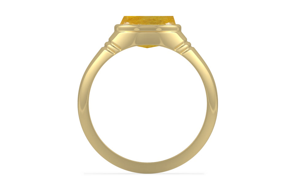 Ashtadhatu Thailand Yellow Sapphire Ring Fine Quality (R7)