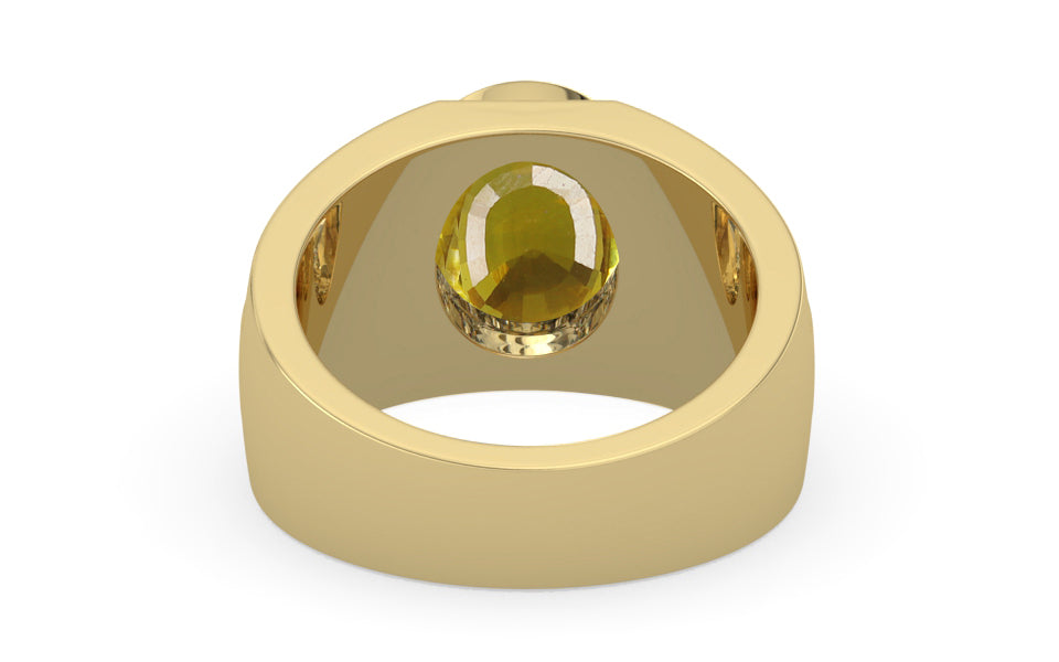 Ashtadhatu Thailand Yellow Sapphire Ring Limited Quality (R1)