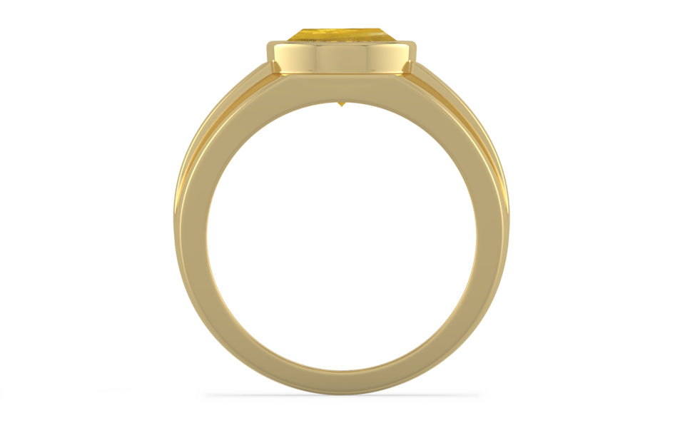 Ashtadhatu Thailand Yellow Sapphire Ring Prime Quality (R1)