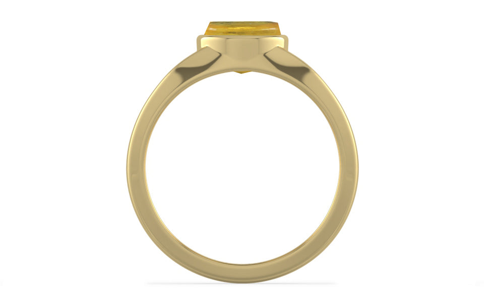 Ashtadhatu Thailand Yellow Sapphire Ring Prime Quality (R10)