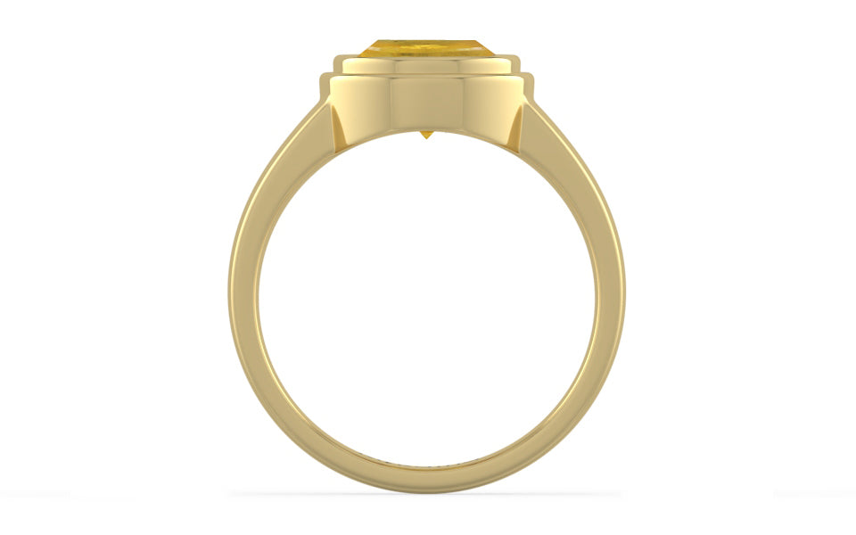 Ashtadhatu Thailand Yellow Sapphire Ring Prime Quality (R3)