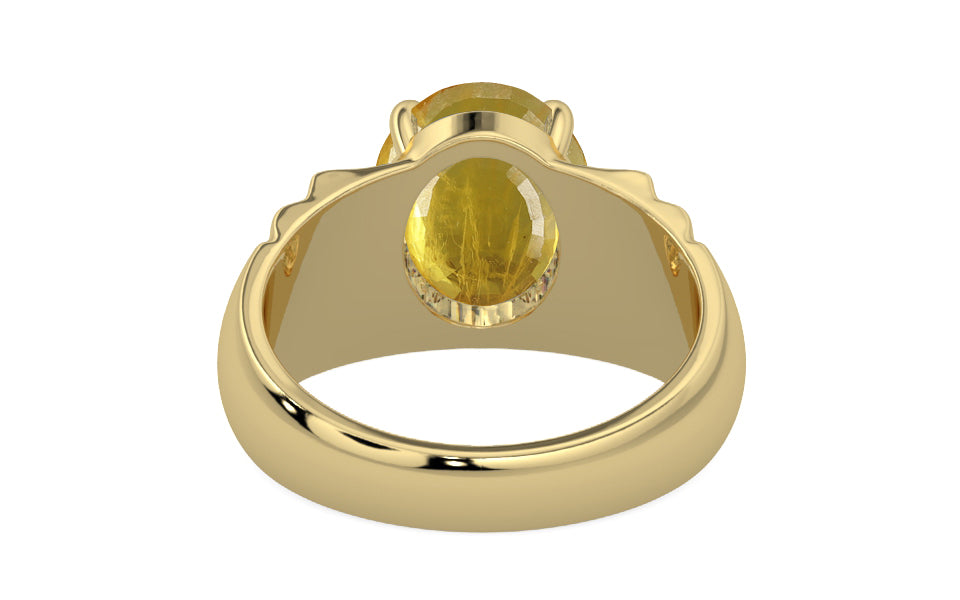 Ashtadhatu Thailand Yellow Sapphire Ring Prime Quality (R4)