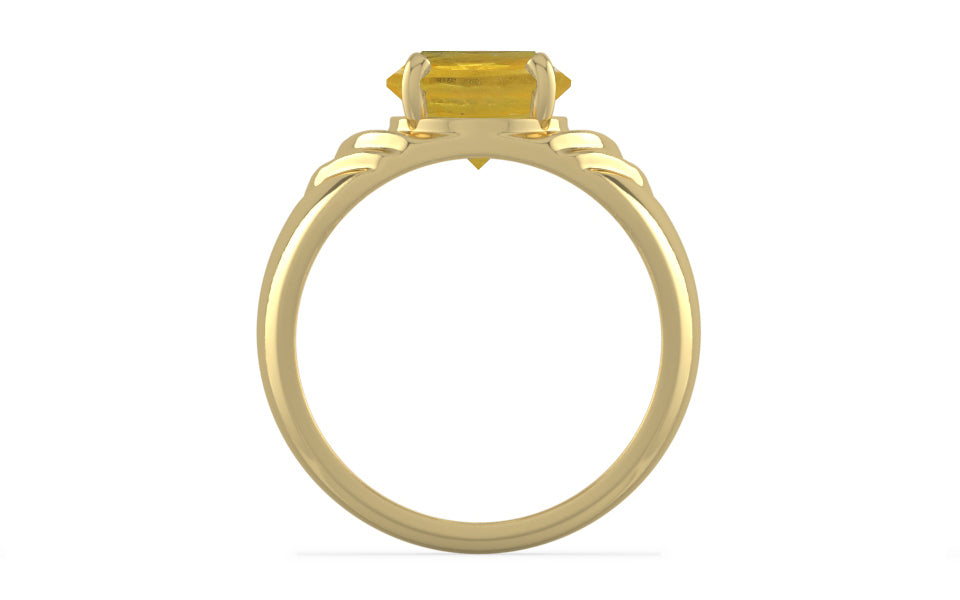 Ashtadhatu Thailand Yellow Sapphire Ring Prime Quality (R4)