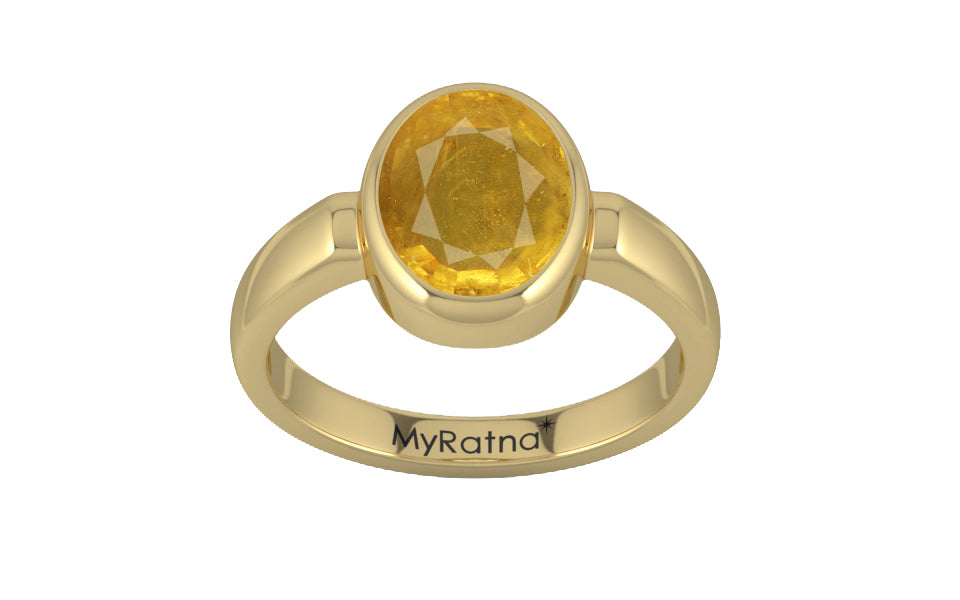Ashtadhatu Thailand Yellow Sapphire Ring Prime Quality (R6)