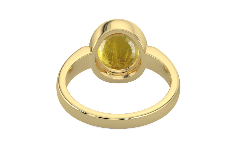 Ashtadhatu Thailand Yellow Sapphire Ring Prime Quality (R6)
