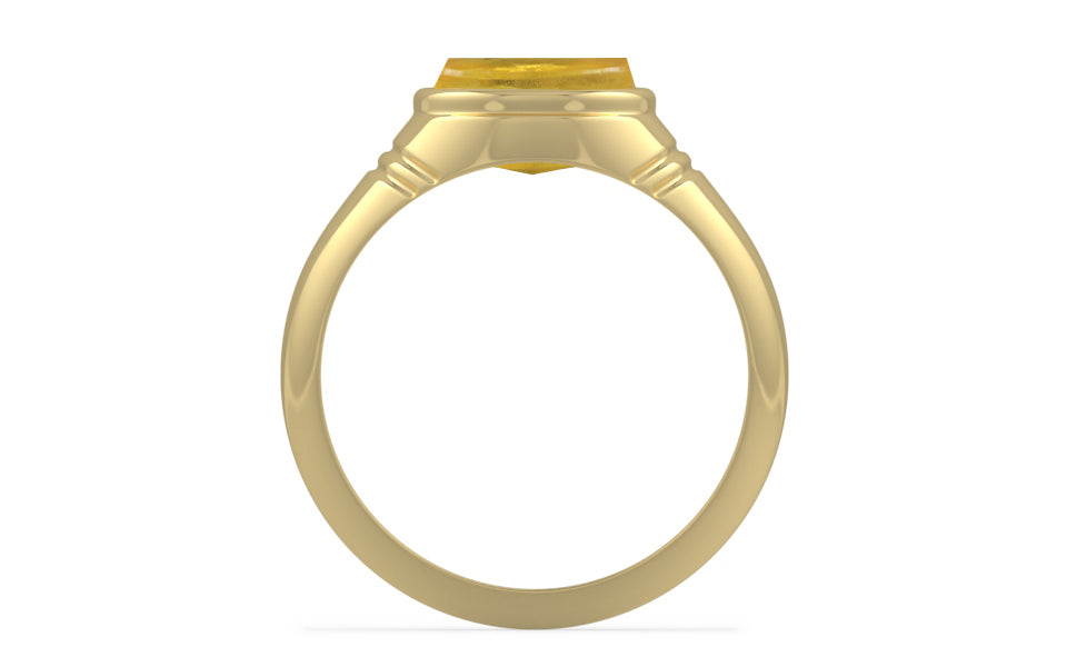 Ashtadhatu Thailand Yellow Sapphire Ring Prime Quality (R7)