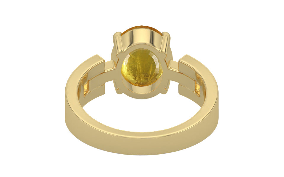 Ashtadhatu Thailand Yellow Sapphire Ring Prime Quality (R8)