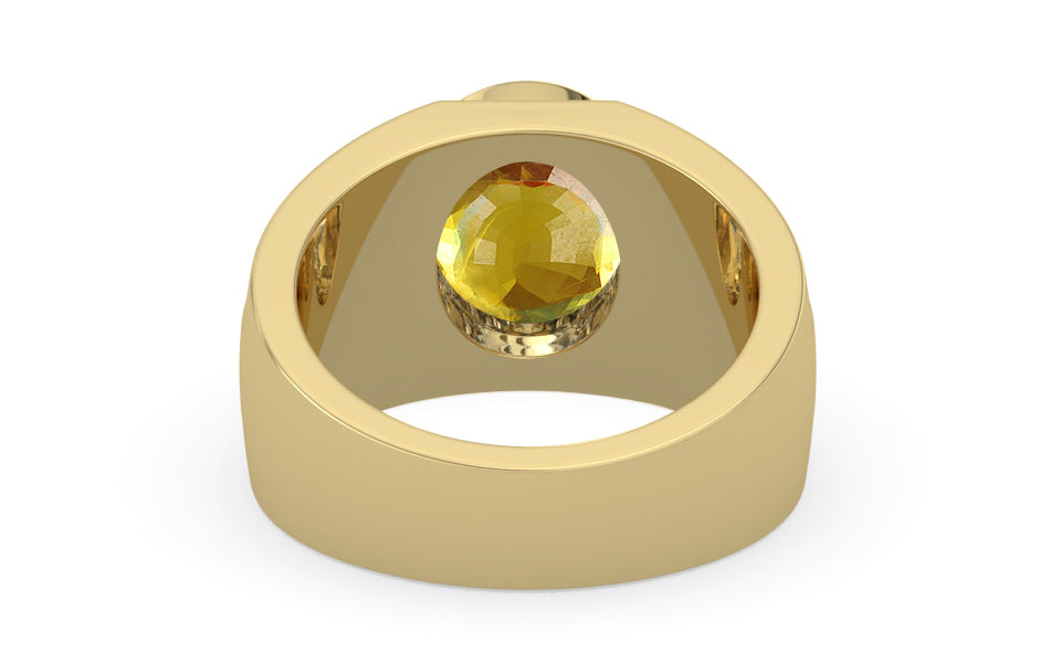 Ashtadhatu Thailand Yellow Sapphire Ring Rare Quality (R1)