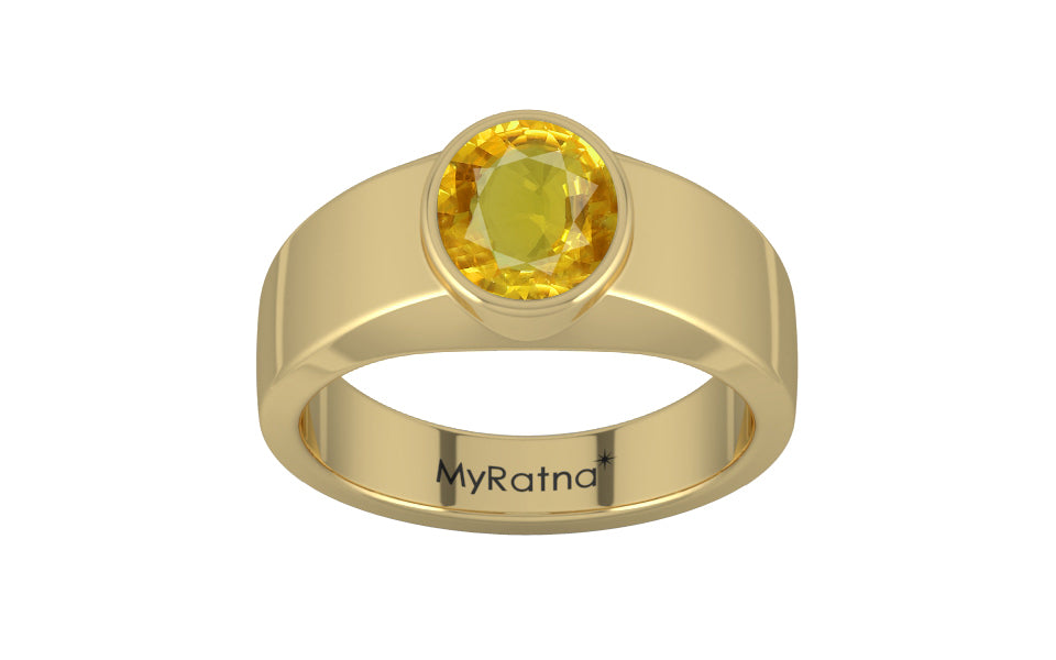 Ashtadhatu Thailand Yellow Sapphire Ring Rare Quality (R10)