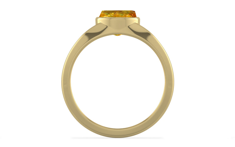 Ashtadhatu Thailand Yellow Sapphire Ring Rare Quality (R10)