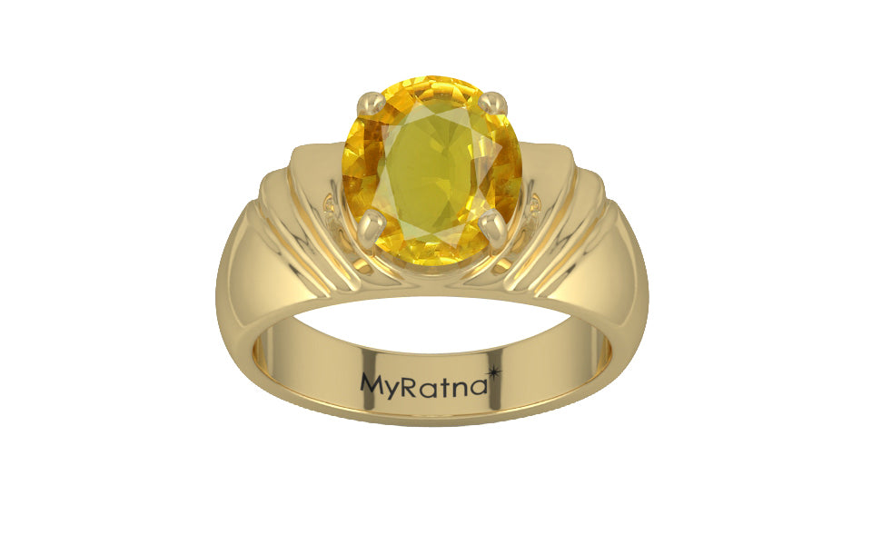 Ashtadhatu Thailand Yellow Sapphire Ring Rare Quality (R4)