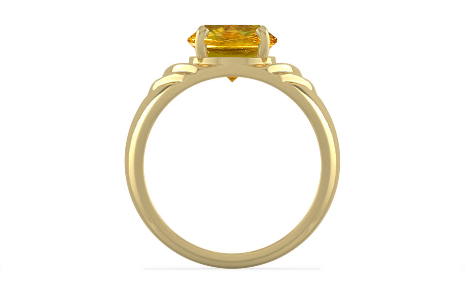 Ashtadhatu Thailand Yellow Sapphire Ring Rare Quality (R4)