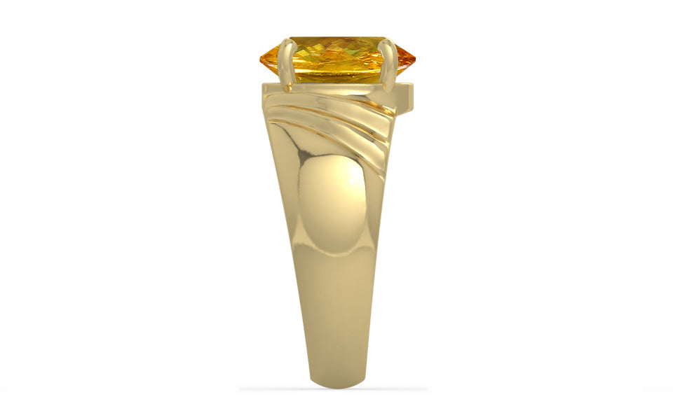 Ashtadhatu Thailand Yellow Sapphire Ring Rare Quality (R4)