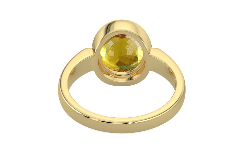 Ashtadhatu Thailand Yellow Sapphire Ring Rare Quality (R6)