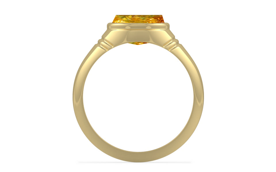 Ashtadhatu Thailand Yellow Sapphire Ring Rare Quality (R7)