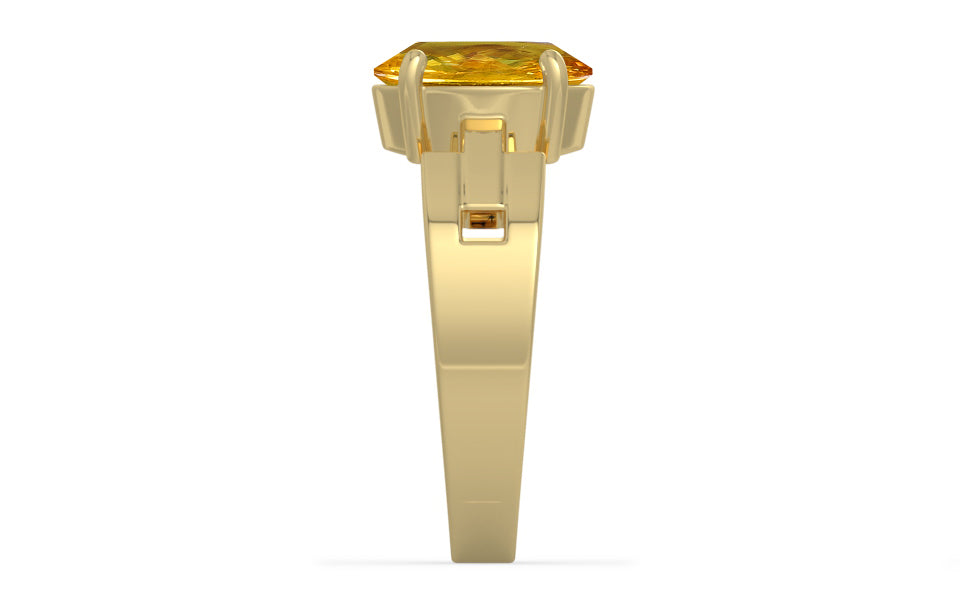 Ashtadhatu Thailand Yellow Sapphire Ring Rare Quality (R8)