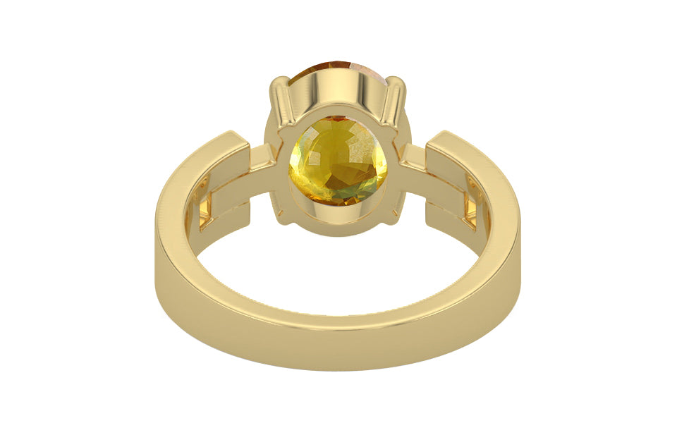 Ashtadhatu Thailand Yellow Sapphire Ring Rare Quality (R8)