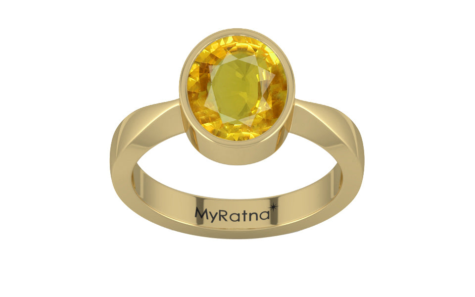 Ashtadhatu Thailand Yellow Sapphire Ring Rare Quality (R9)