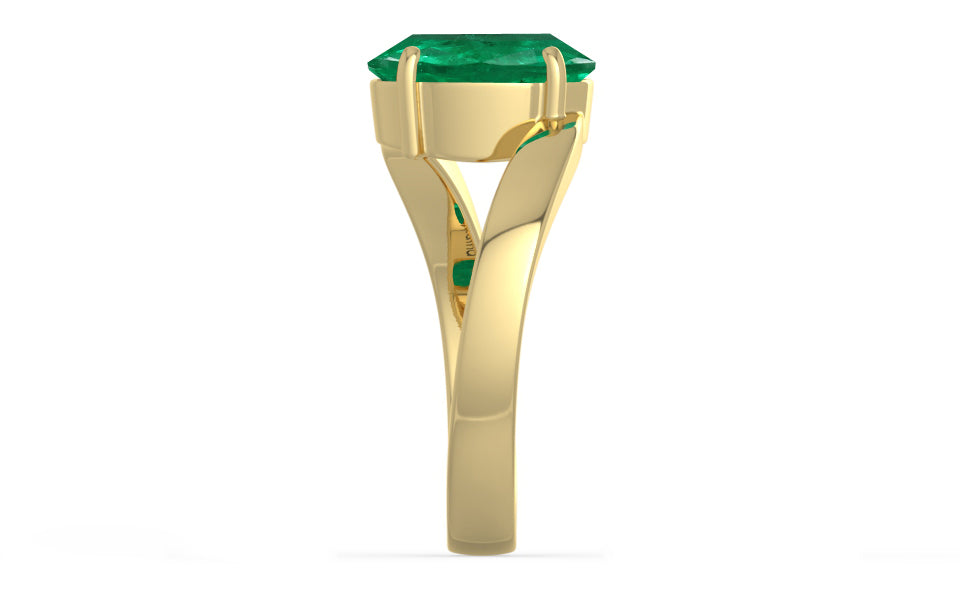 Ashtadhatu Zambian Emerald Ring Rare Quality (R2)