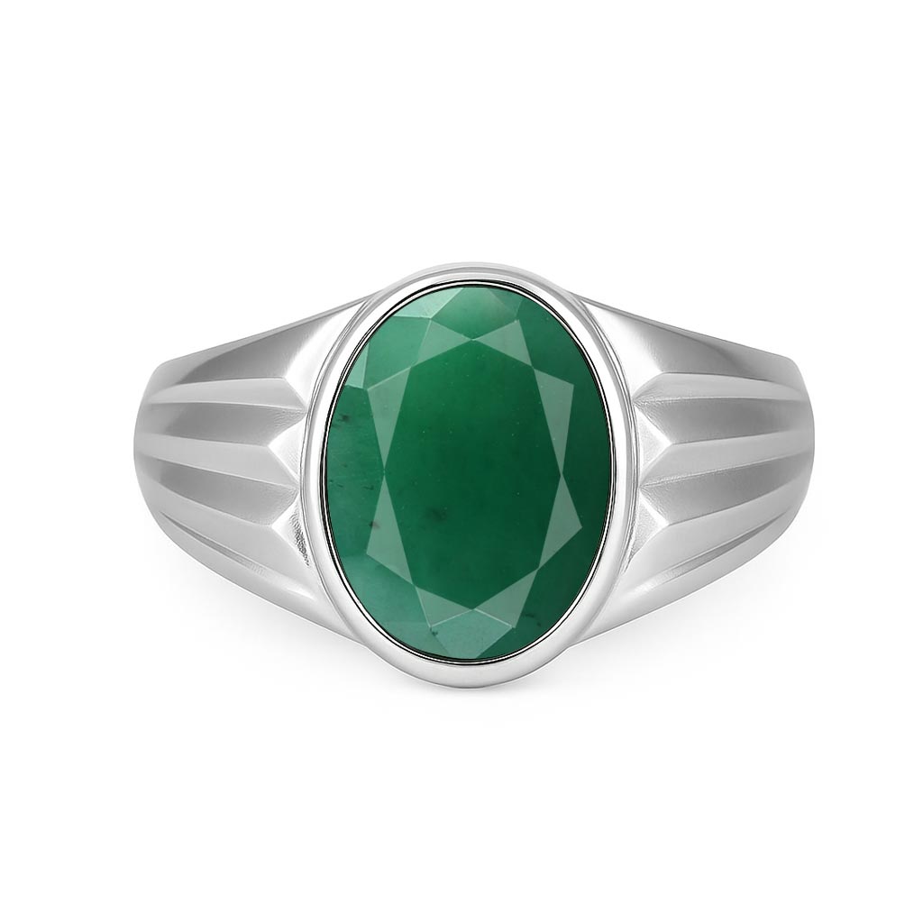 Authentic Handmade Sterling Silver (Panna) Ring For Men
