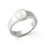 Authentic Sterling Silver Pearl Stone Ring For Men
