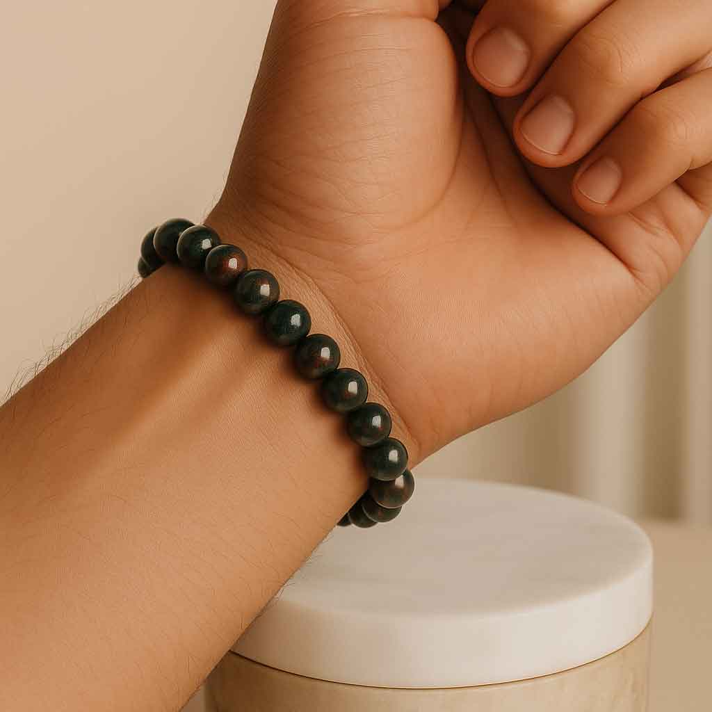 Black blood stone bracelet