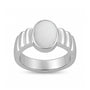Bold Designer 925 Silver Opal Ring for Him