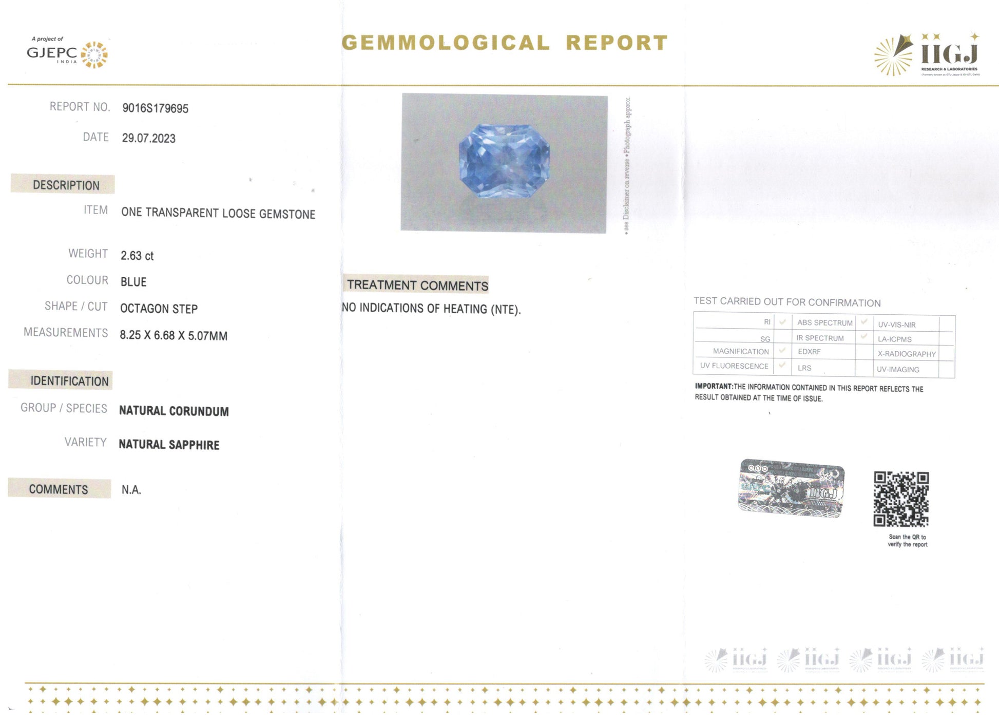 Blue Sapphire - 2.63 Carats