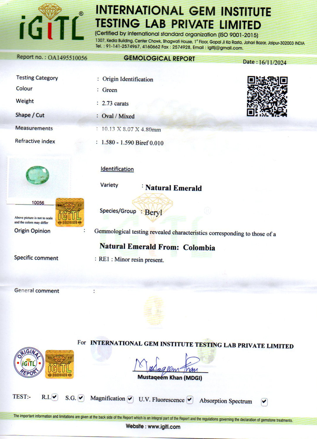 Emerald - 2.73 Carats