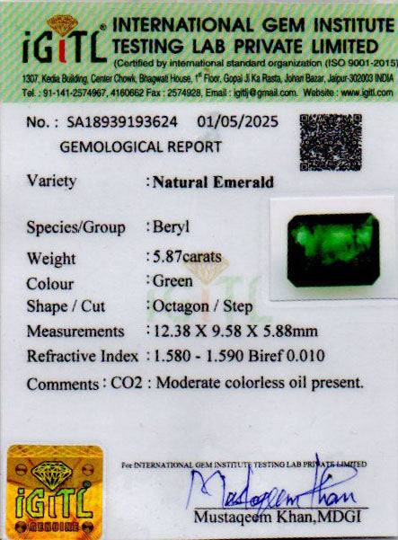 Emerald - 5.87 Carats
