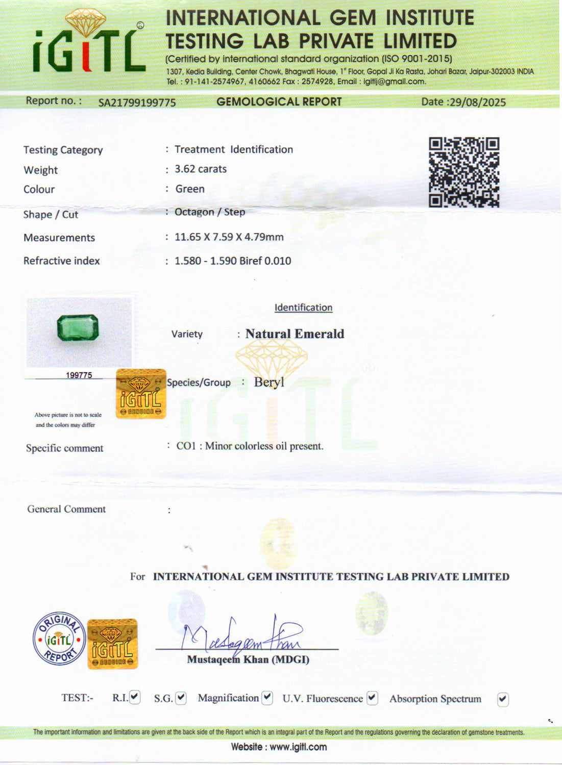 Emerald - 3.62 Carats