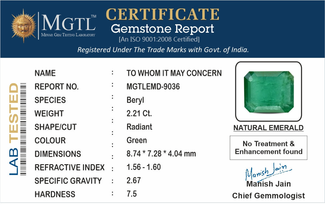 Emerald - 2.21 Carats