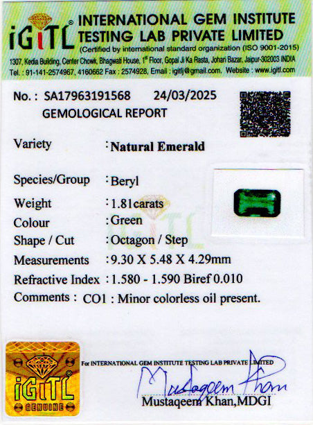 Emerald - 1.81 Carats