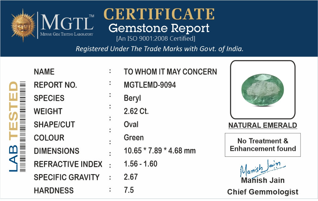 Emerald - 2.62 Carats