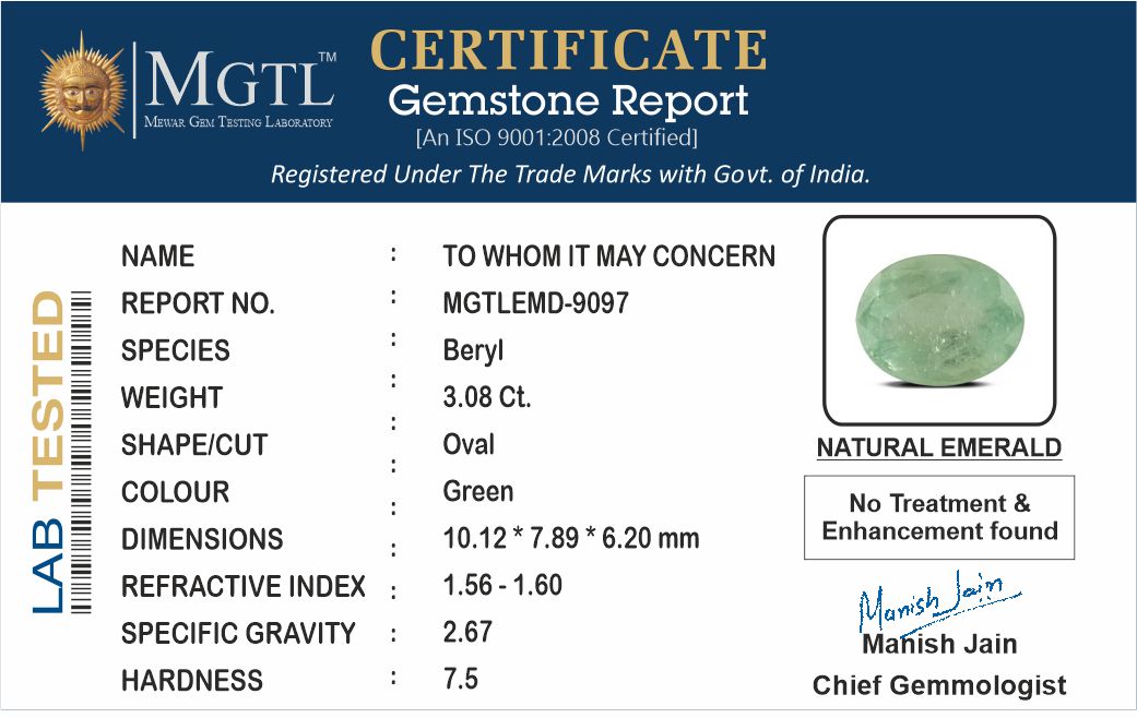 Emerald - 3.08 Carats