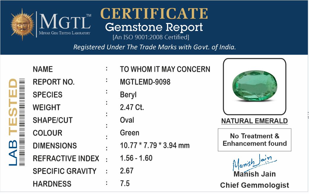 Emerald - 2.47 Carats