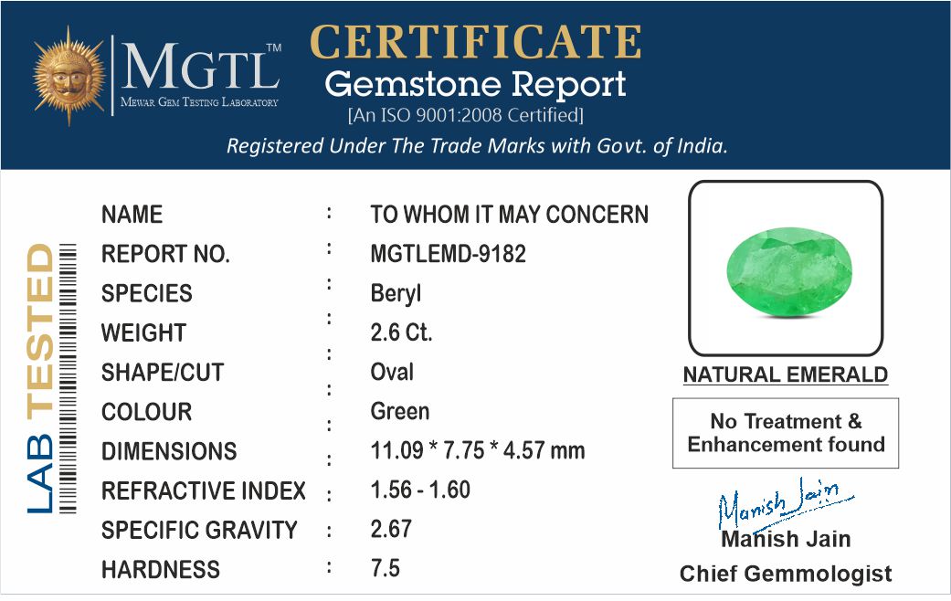Emerald - 2.60 Carats