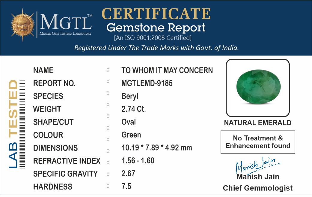 Emerald - 2.74 Carats